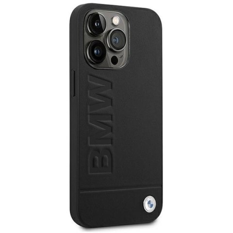 Etui BMW BMHCP14XSLLBK iPhone 14 Pro Max 6,7" czarny/black Leather Stamp