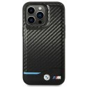 Etui BMW BMHCP14L22NBCK iPhone 14 Pro6,1" czarny/black Leather Carbon