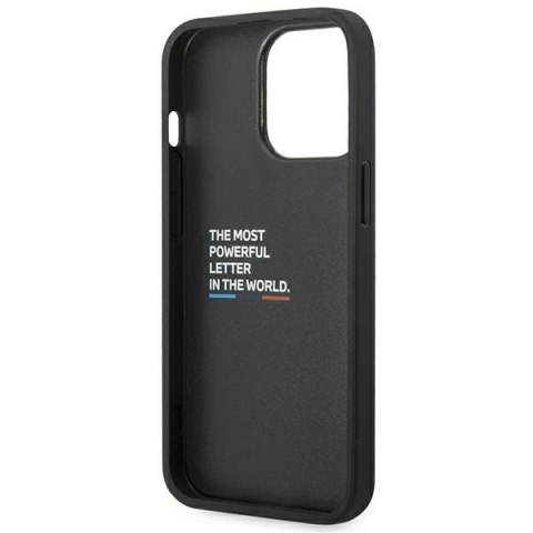 Etui BMW BMHCP14L22NBCK iPhone 14 Pro6,1" czarny/black Leather Carbon