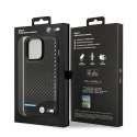 Etui BMW BMHCP14L22NBCK iPhone 14 Pro6,1" czarny/black Leather Carbon