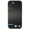 Etui BMW BMHCP14S22NBCK iPhone 14 / 15 /13 6.1" czarny/black Leather Carbon