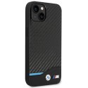 Etui BMW BMHCP14S22NBCK iPhone 14 / 15 /13 6.1" czarny/black Leather Carbon