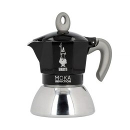 Włoska Kafeterka Bialetti Moka Induction Czarny Metal Stal nierdzewna Aluminium 100 ml 2 Šálky