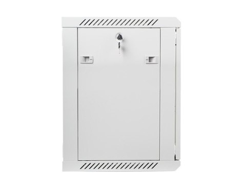 Szafa instalacyjna wisząca 19 cali 12U 600X450mm szara (drzwi szklane)