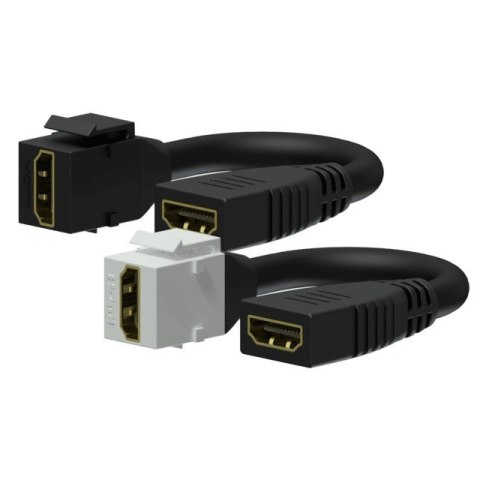 Adapter Keystone Żeńskie HDMI A - Żeńskie HDMI A Moduł na kablu biały - VCK450/W