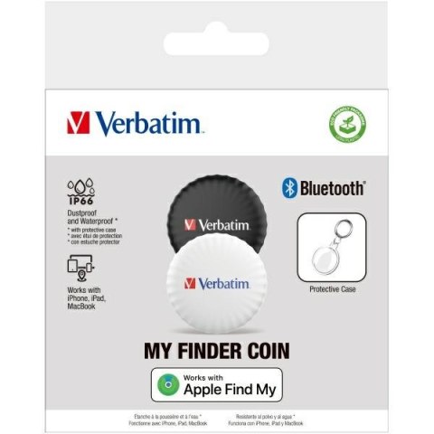 Verbatim My Finder Coin Bluetooth czarny biały/black white - urządzenie do śledzenia 2szt MYFC-02BW 32134