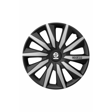 Kołpaki Sparco Milano Czarny/Srebrzysty 15" 4 Sztuk