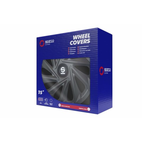 Kołpaki Sparco Varese Czarny 15" 4 Sztuk