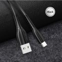 USAMS Kabel U35 microUSB 2A Fast Charge 1m czarny/black SJ365USB01 (US-SJ365)