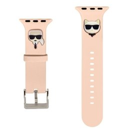 Karl Lagerfeld Pasek KLAWLSLCKP AppleWatch 42/44/45/49mm różowy/pink strap Silicone Karl & Choupette Heads