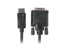 Kabel DisplayPort - DVI-D(24+1) M/M 1m czarny