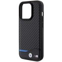 BMW BMHMP15L22NBCK iPhone 15 Pro 6.1" czarny/black hardcase Leather Carbon MagSafe