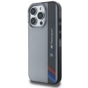 BMW BMHCP16X23HTFEG iPhone 16 Pro Max 6.9" szary/grey hardcase Motorsport IML Vertical Stripe