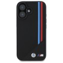 BMW BMHMP16S23PUTRK iPhone 16 6.1"czarny/black hardcase M Meshed Tricolor Stripes MagSafe