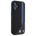 BMW BMHMP16S23PUTRK iPhone 16 6.1"czarny/black hardcase M Meshed Tricolor Stripes MagSafe