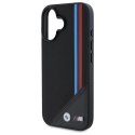 BMW BMHMP16S23PUTRK iPhone 16 6.1"czarny/black hardcase M Meshed Tricolor Stripes MagSafe