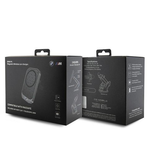 BMW uchwyt indukcyjny BMMWCCMPGPK 15Wna kokpit/do szyby/do kratki czarny/black MagSafe M Edition
