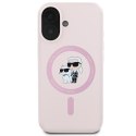 Karl Lagerfeld KLHMP16MSCMKCRHP iPhone 16 Plus 6.7" różowy/pink hardcase Silicone Karl&Choupette Ring MagSafe