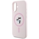 Karl Lagerfeld KLHMP16MSCMKCRHP iPhone 16 Plus 6.7" różowy/pink hardcase Silicone Karl&Choupette Ring MagSafe