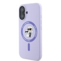 Karl Lagerfeld KLHMP16MSCMKCRHU iPhone 16 Plus 6.7" fioletowy/purple hardcase Silicone Karl&Choupette Ring MagSafe