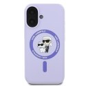 Karl Lagerfeld KLHMP16MSCMKCRHU iPhone 16 Plus 6.7" fioletowy/purple hardcase Silicone Karl&Choupette Ring MagSafe
