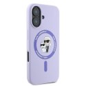 Karl Lagerfeld KLHMP16MSCMKCRHU iPhone 16 Plus 6.7" fioletowy/purple hardcase Silicone Karl&Choupette Ring MagSafe