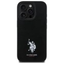 US Polo USHCP15XPGEK iPhone 15 Pro Max 6,7" czarny/black Leather Embroidered DH Color