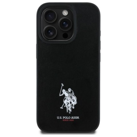 US Polo USHCP15XPGEK iPhone 15 Pro Max 6,7" czarny/black Leather Embroidered DH Color