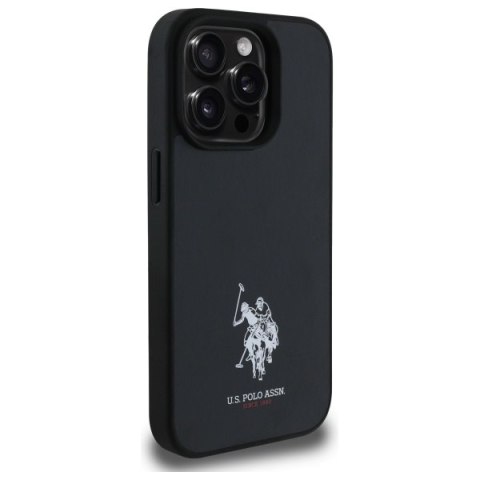 US Polo USHCP15XPGEK iPhone 15 Pro Max 6,7" czarny/black Leather Embroidered DH Color