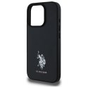 US Polo USHCP15XPGEK iPhone 15 Pro Max 6,7" czarny/black Leather Embroidered DH Color