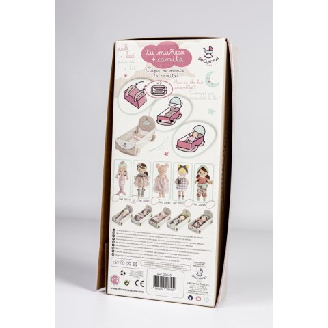 Szmaciana Lalka Decuevas Provenza Etui do przekształcenia w kołyskę 36 cm Pluszak