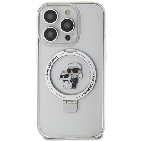 Karl Lagerfeld KLHMP15XHMRSKCH iPhone 15Pro Max 6.7" biały/white hardcase Ring Stand Karl&Choupettte MagSafe