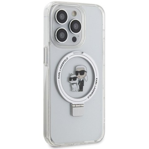 Karl Lagerfeld KLHMP15XHMRSKCH iPhone 15Pro Max 6.7" biały/white hardcase Ring Stand Karl&Choupettte MagSafe