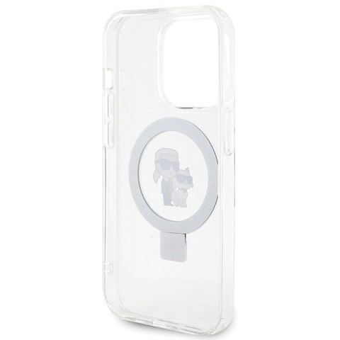 Karl Lagerfeld KLHMP15XHMRSKCH iPhone 15Pro Max 6.7" biały/white hardcase Ring Stand Karl&Choupettte MagSafe