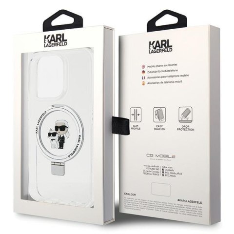 Karl Lagerfeld KLHMP15XHMRSKCH iPhone 15Pro Max 6.7" biały/white hardcase Ring Stand Karl&Choupettte MagSafe