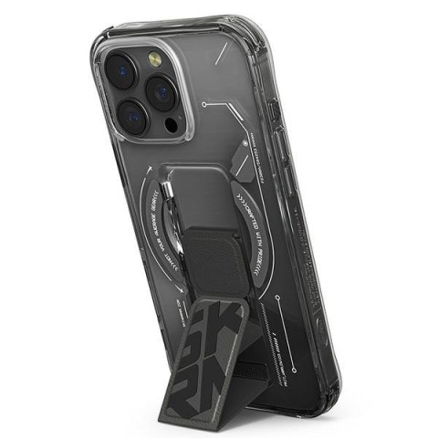 Skinarma etui Helio iPhone 16 Pro 6.3" Magnetic Charging + Grip Stand czarny/black