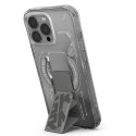 Skinarma etui Helio iPhone 16 Pro Max 6.9" Magnetic Charging + Grip Stand titanium