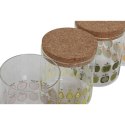 Łódź Home ESPRIT Żółty Kolor Zielony Naturalny Korek Silikon Szkło borokrzemowe Shabby Chic 700 ml (4 Sztuk)