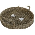 Zestaw tacek Home ESPRIT Biały Naturalny Boho 44 x 44 x 12 cm (3 Sztuk)