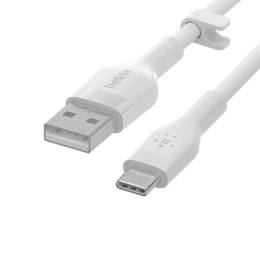 Kabel USB-C do USB Belkin BOOST↑CHARGE Flex Biały 2 m (1 Sztuk)