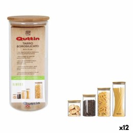 Soik Quttin Bamboo Szkło borokrzemowe Silikon 1,25 L 10,2 x 22,8 cm (12 Sztuk) (9,5 x 21 cm)