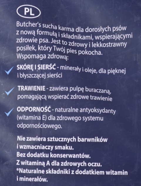 Butcher's Natural&Healthy z wołowiną - sucha karma dla psa - 15 kg