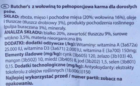 Butcher's Natural&Healthy z wołowiną - sucha karma dla psa - 15 kg