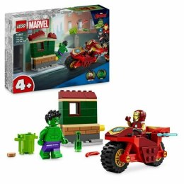 Zestaw do budowania Lego Marvel 76287 Iron Man with bike and Hulk Wielokolorowy 68 Części