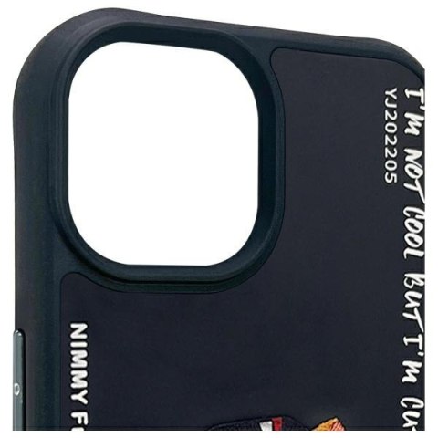 Nimmy etui iPhone 15 6.1" czarny/black Glasses Cool Cat