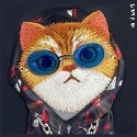 Nimmy etui iPhone 15 6.1" czarny/black Glasses Cool Cat