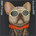 Nimmy etui iPhone 15 Pro 6.1" czarny/black Glasses Cool Dog