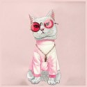 Nimmy Nerka na ramię różowy/pink Crossbody Glasses Cool Cat