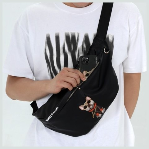 Nimmy Nerka na ramię różowy/pink Crossbody Glasses Cool Cat