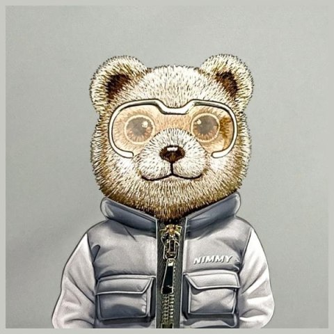 Nimmy Nerka na ramię szary/gray Crossbody Cool&Cute 2.0 Bear
